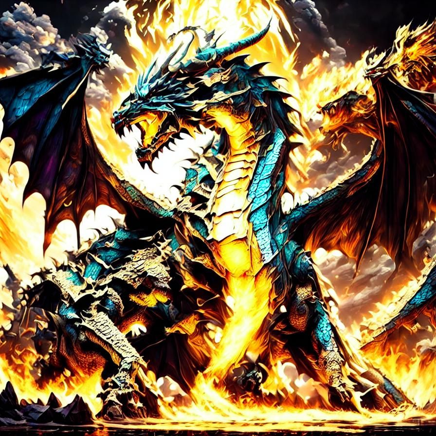 Fallen Dragon Statue: Dust and Light