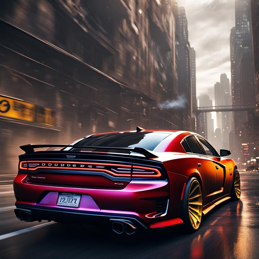 Dodge Charger vs Lamborghini: Detailed Matte Painting