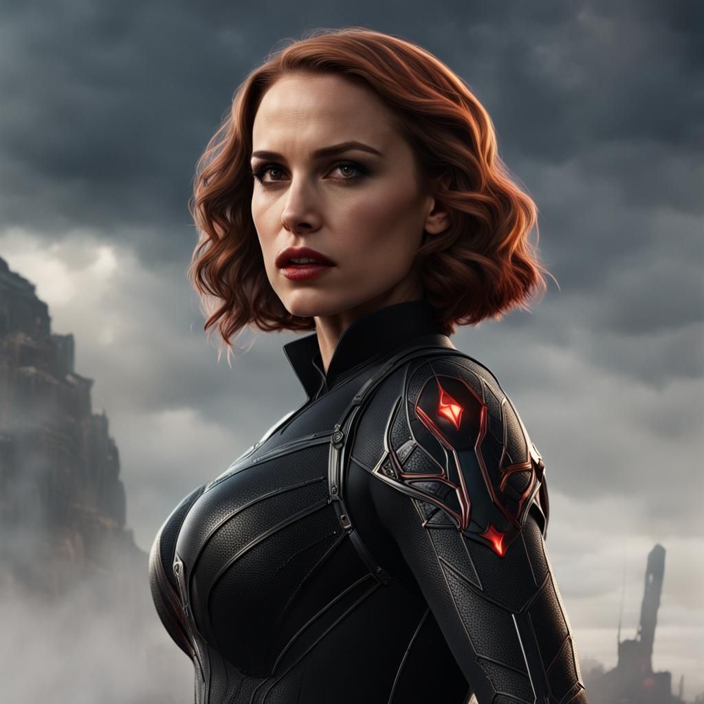 Natalie Portman as Black Widow: Detailed Digital Art