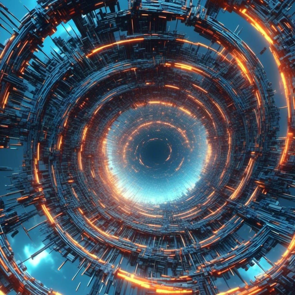 Fractal image am I human, am I AI, do you know, do I know <lora:TechScapes:1.0>