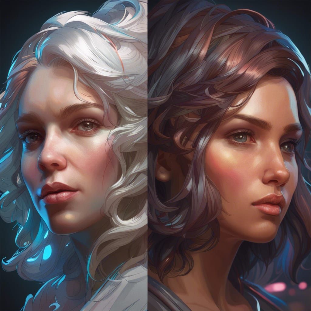 Detailed Portrait with Dynamic Lighting in 8K