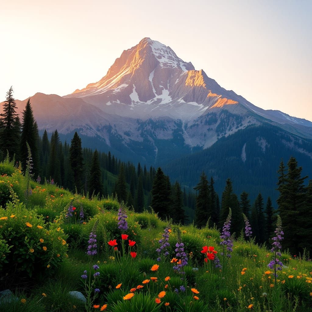Mount Timpanogos: A Golden Landscape Painting