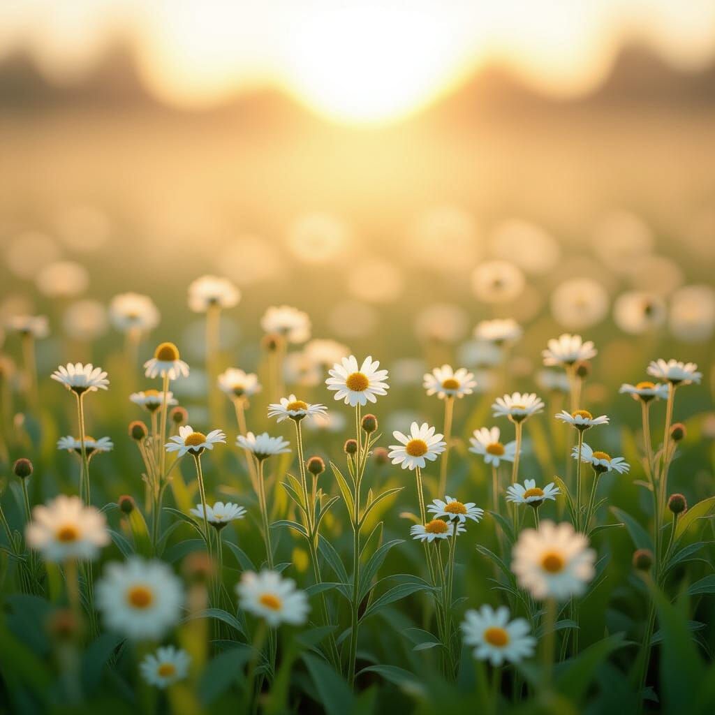 Chamomile Field Daydreams with Graffiti Art Accents