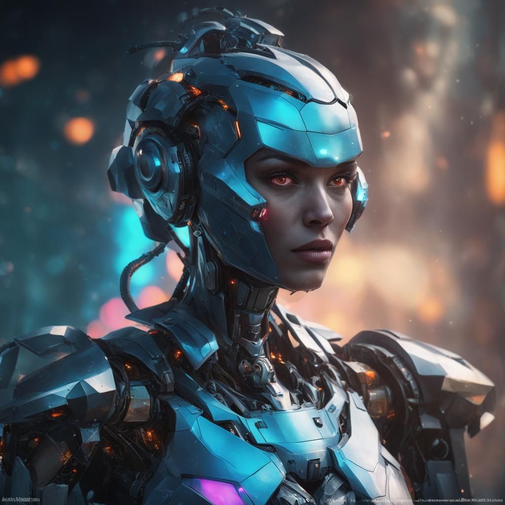 Sinister Robot Genie Portrait, Trending Artstation Concept