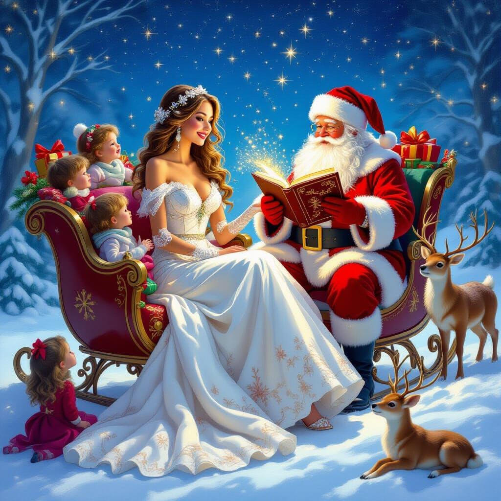 Magical Christmas Sleigh Ride with Fairies and Reindeer