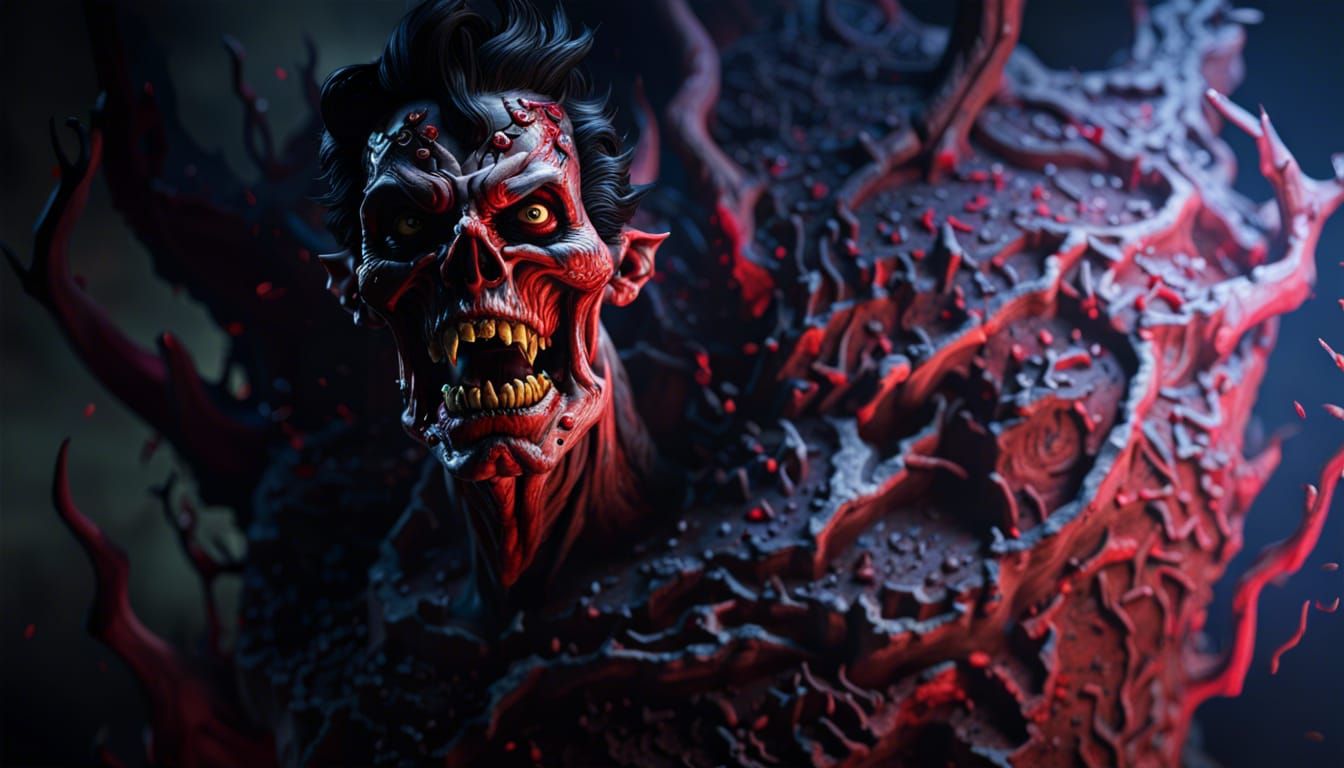 Demon Ash from Evil Dead: Detailed Matte Painting