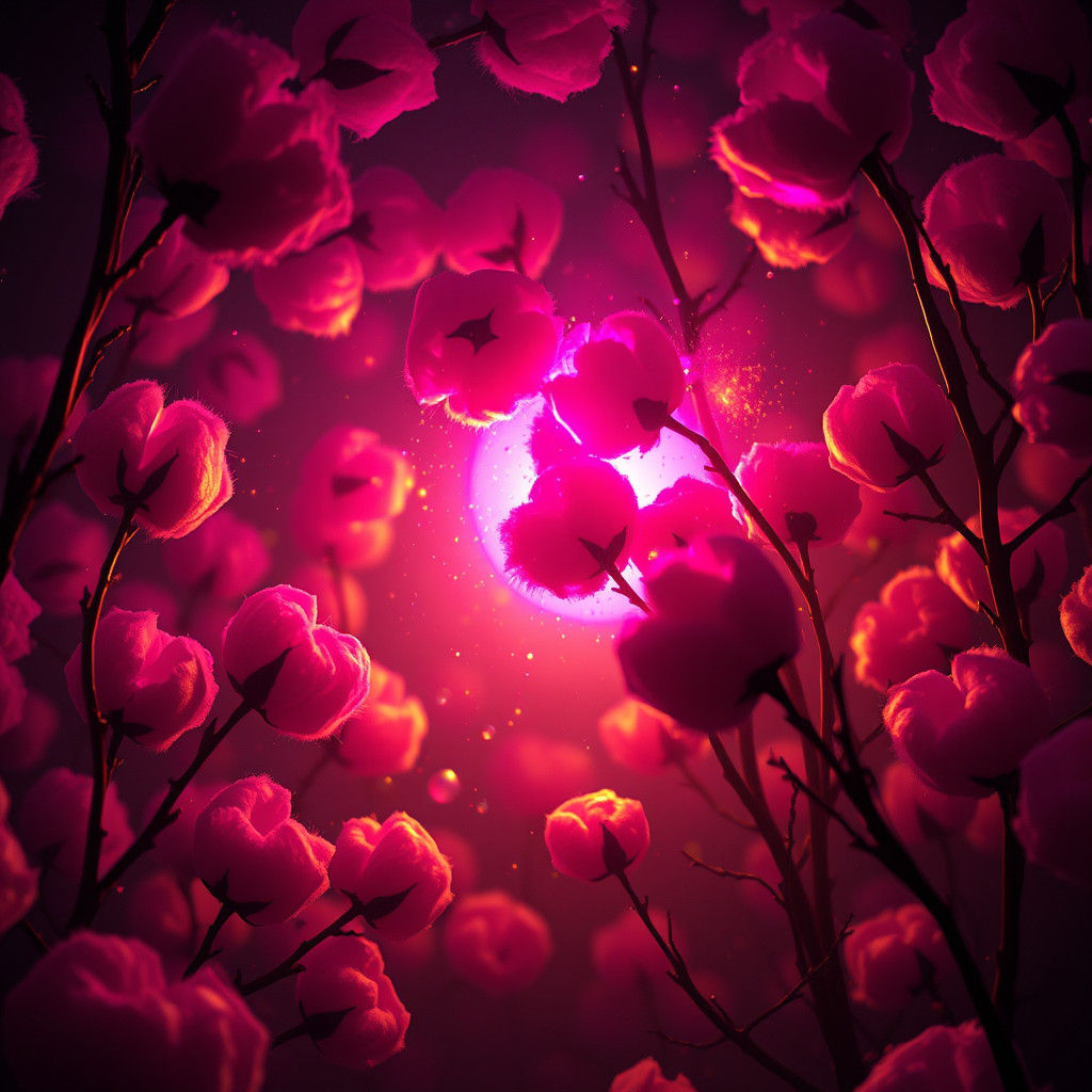 Dark Side of Reflective Pink Cotton Balls