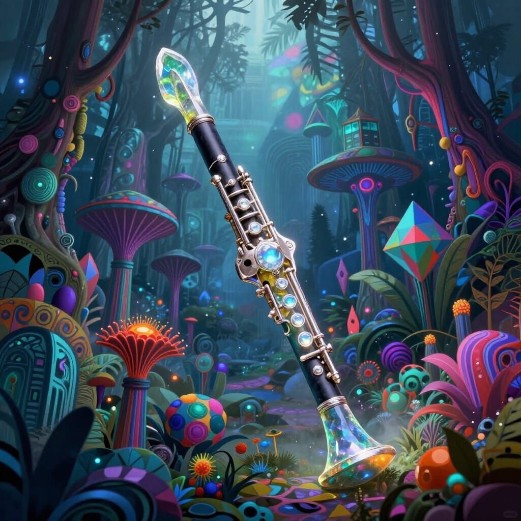 Obsidian Clarinet in Alien Jungle
