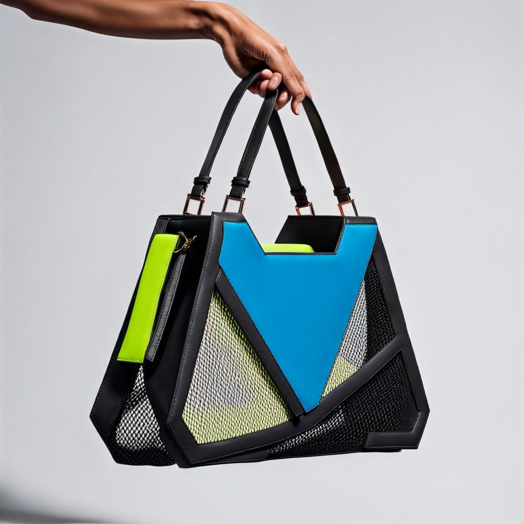 Avant-Garde Handbag with Geometric Design