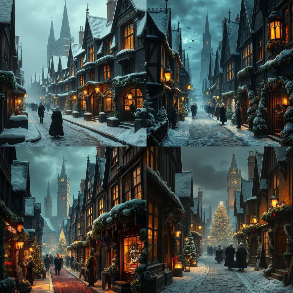 Victorian Christmas Splendor in Cinematic Detail