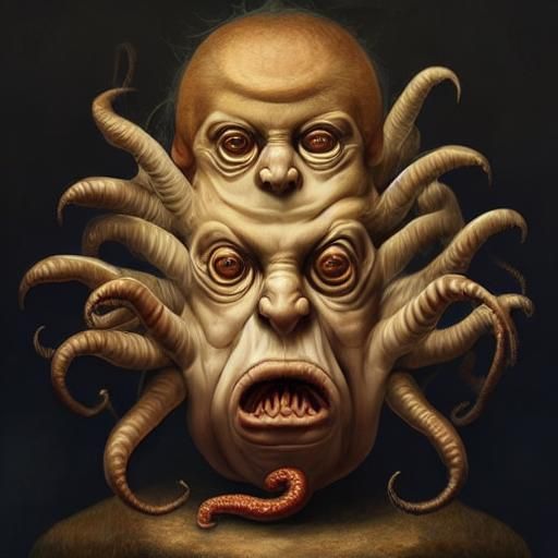 Recent Presidents as a Grotesque Mollusk Hybrid, Dreamy, Lov...