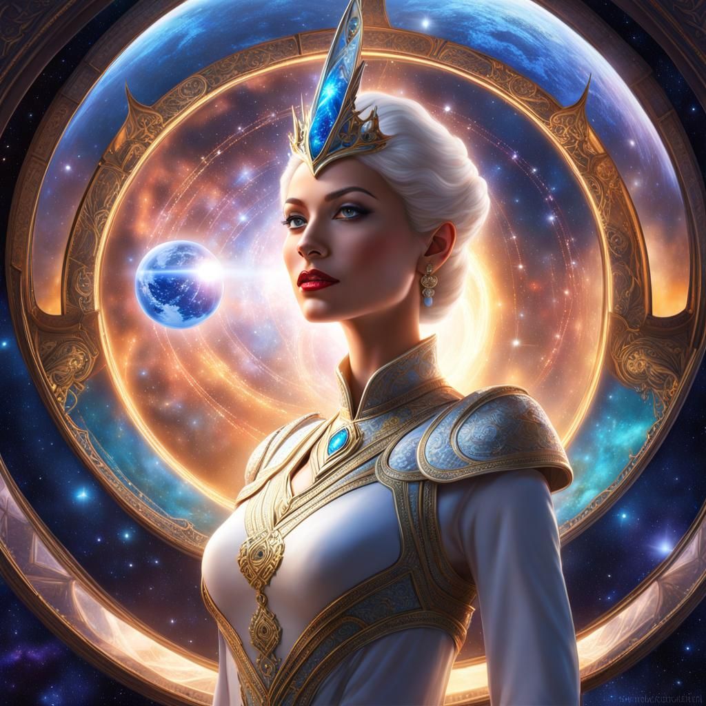 Queen of Atlantis Speaks to Draconian King