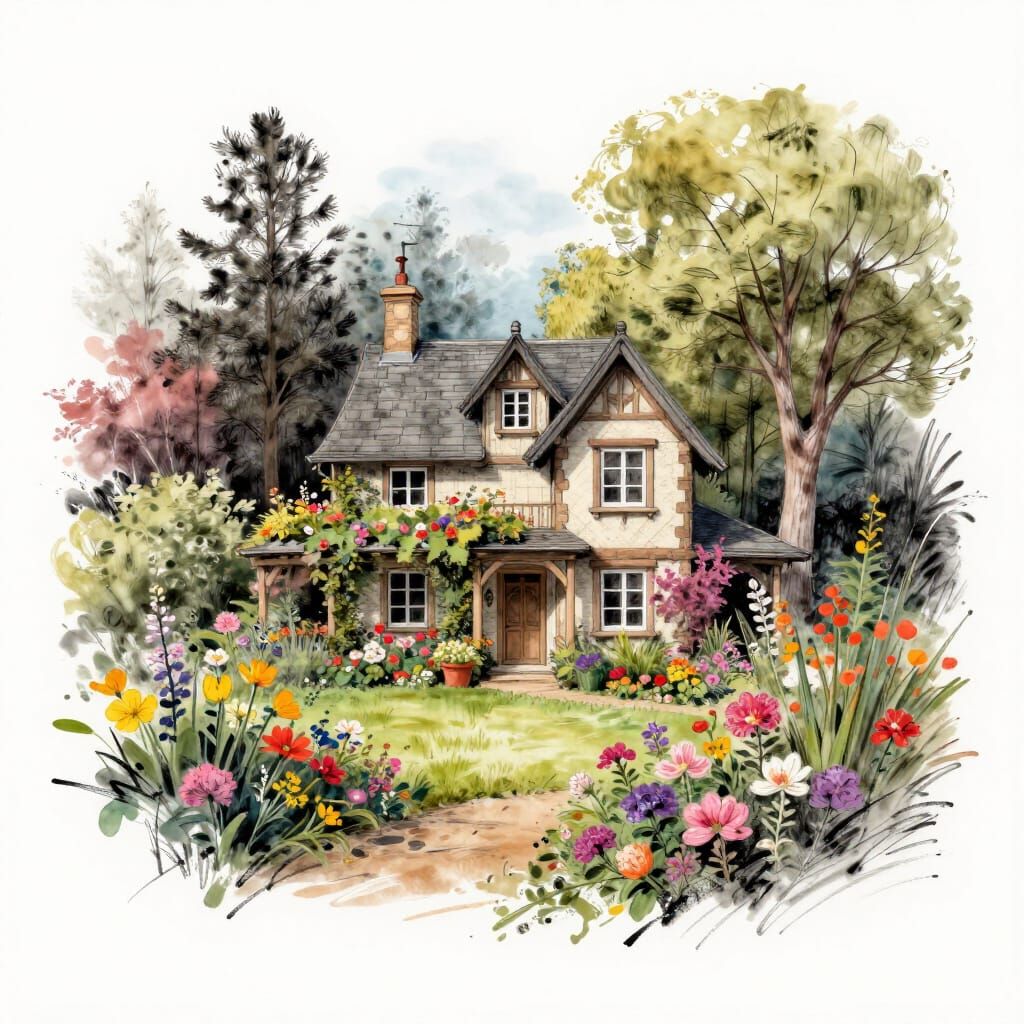 Fairytale Garden Lodge in Radiant Blossoms and Harvest Hues