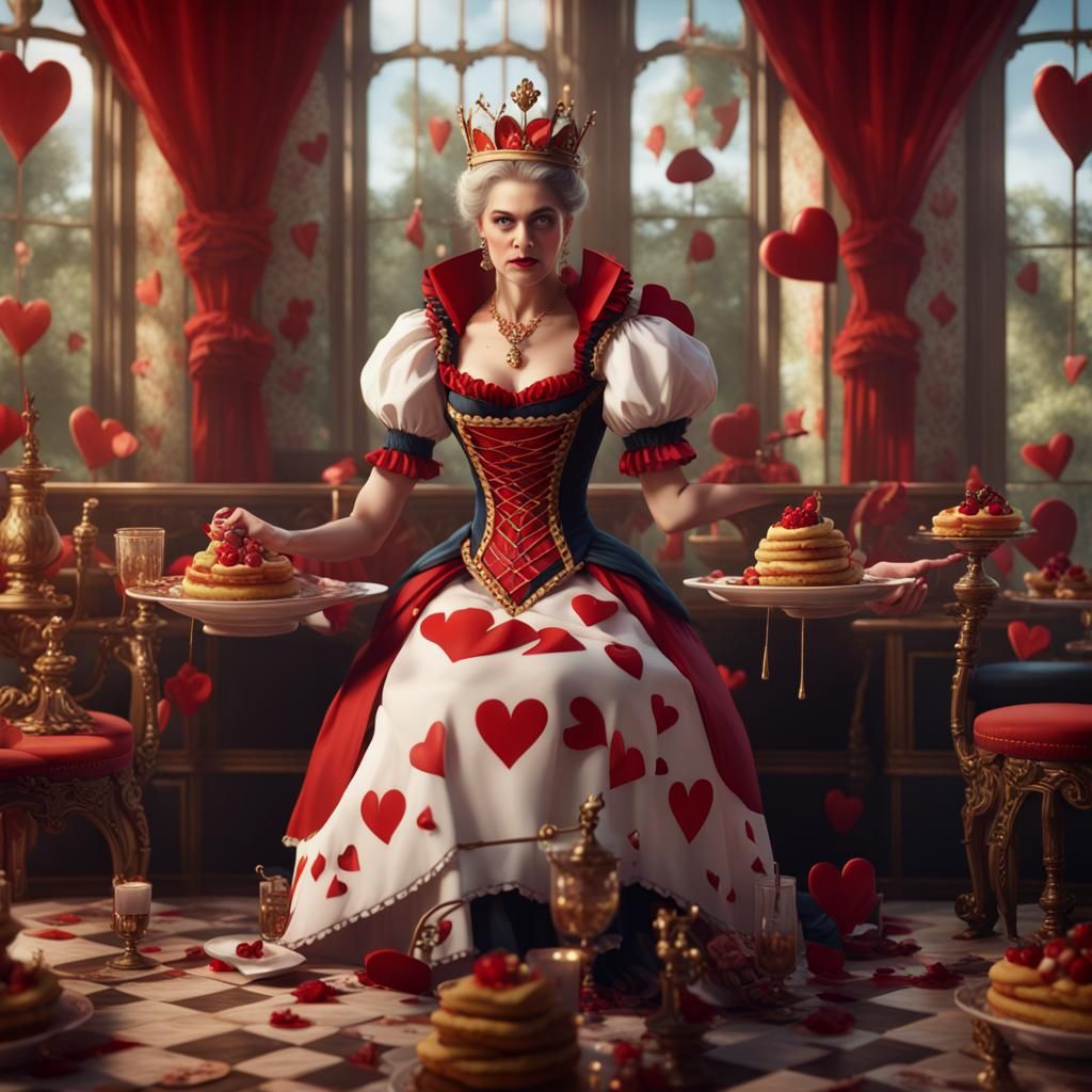 Queen of Hearts Steals Tarts: Detailed Matte Painting