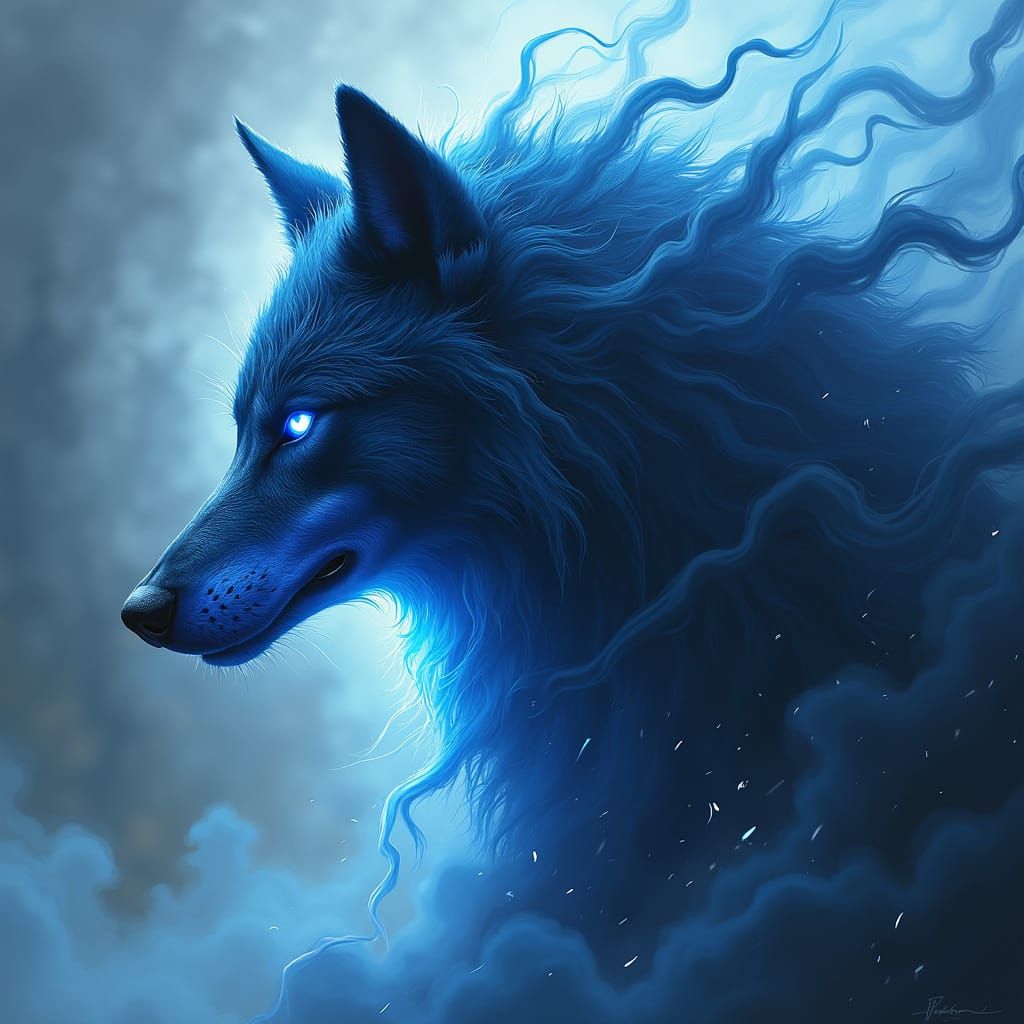 Divine shadow wolf
