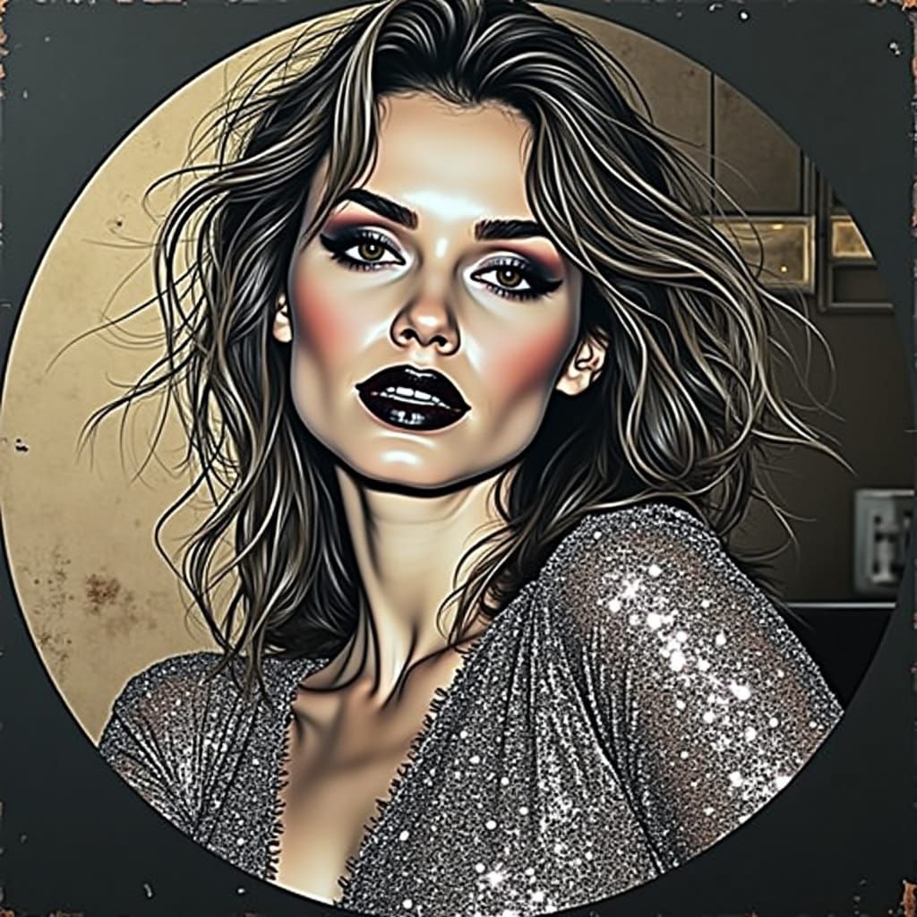 Glamorous Woman in Dramatic Chiaroscuro Lighting