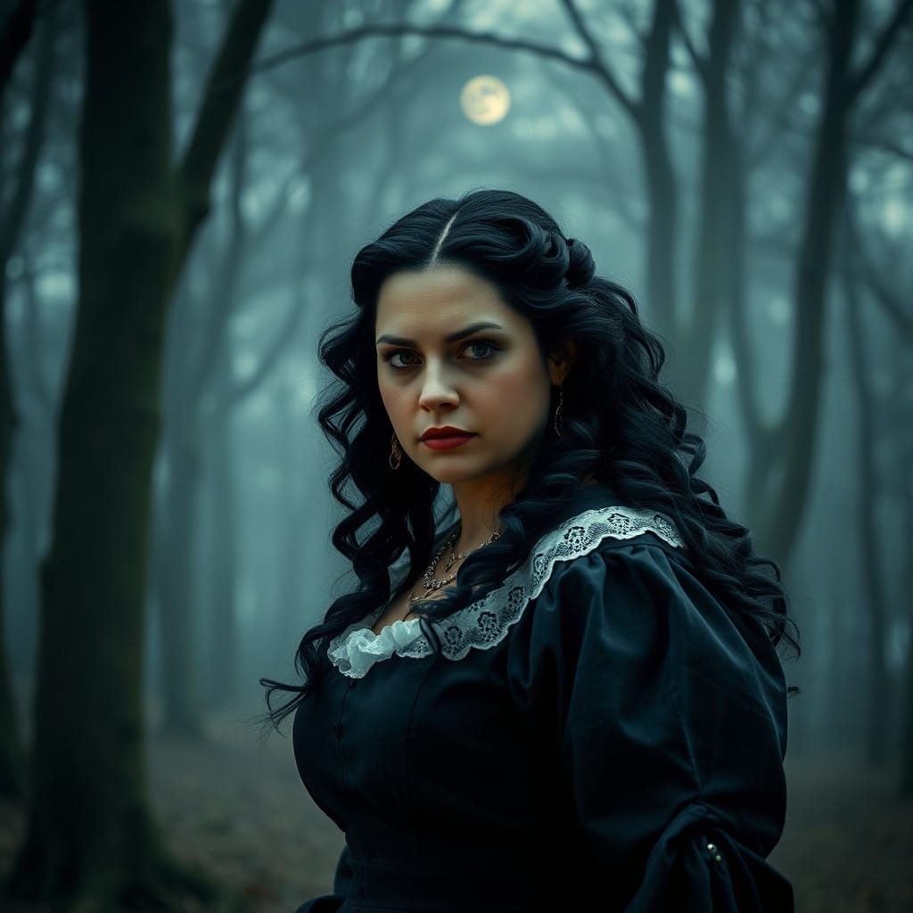 Majestic Evil Witch in 1690s Salem, Historically Accurate Re...