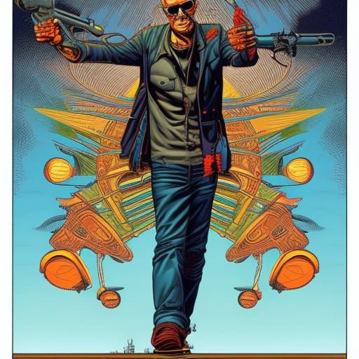Hunter S. Thompson Comic Book Art