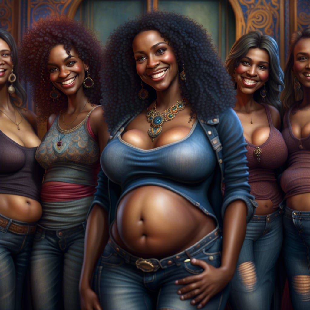 Maternity Fashion Fantasy: Elaborate Shopping Scene