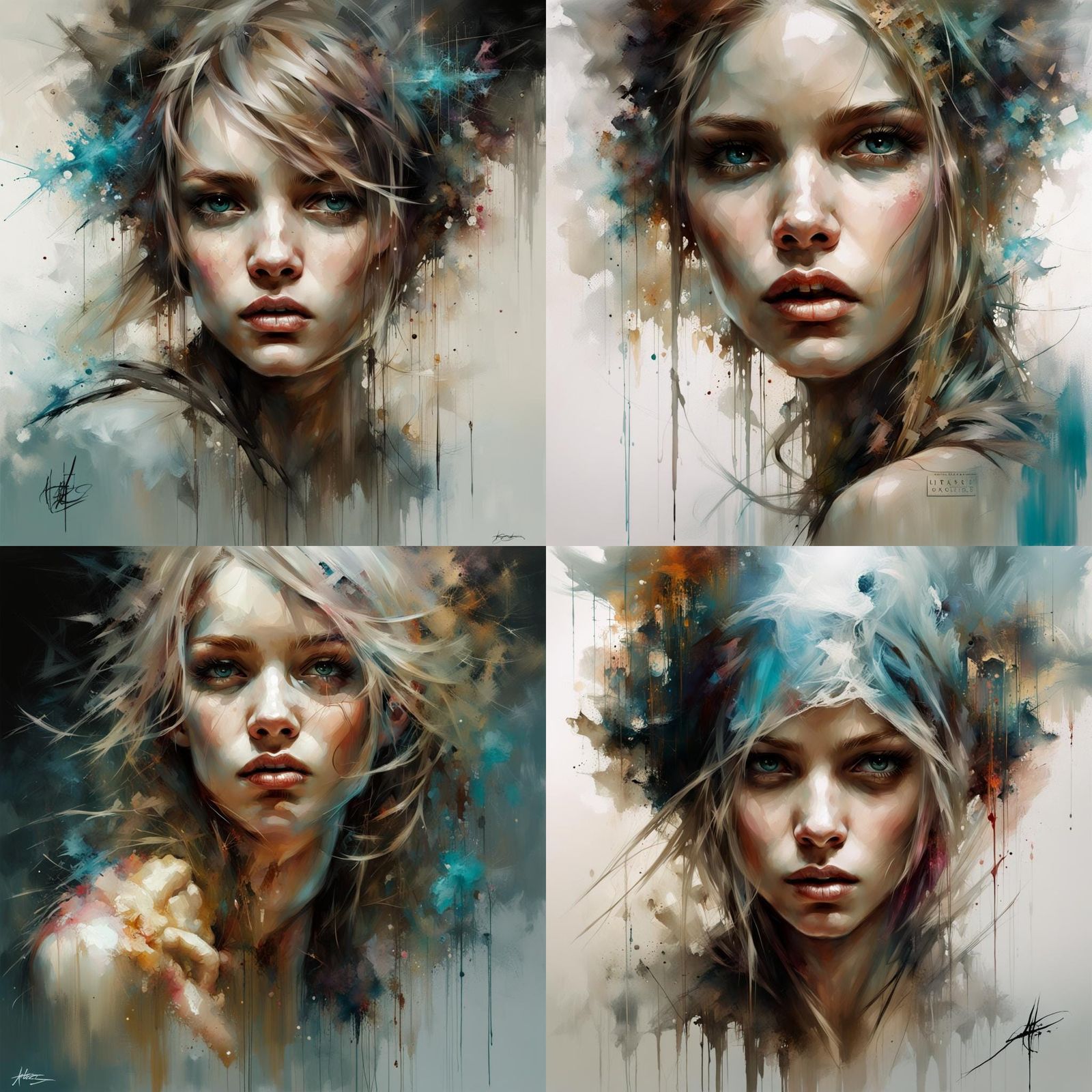Diverse Artists Blend Styles in Digital Portrait