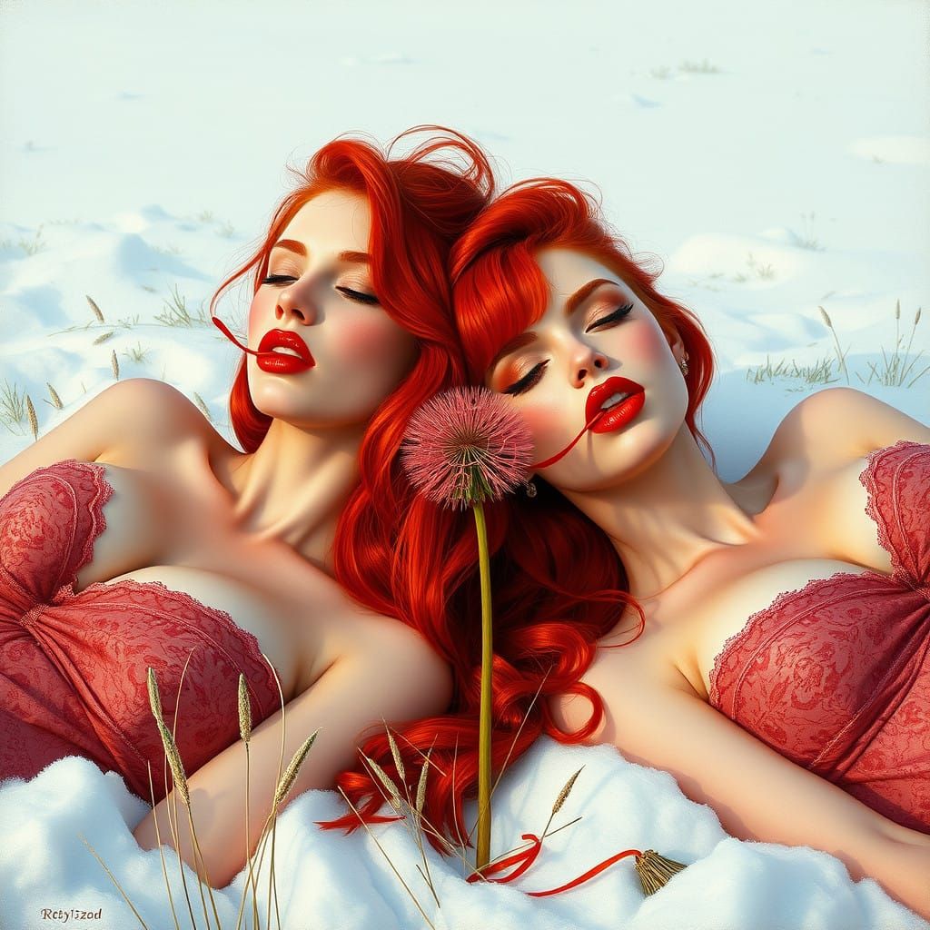 Vibrant Redheads in Winter Wonderland