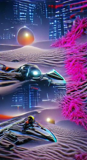 Retro Sci-Fi Album Cover in 8K