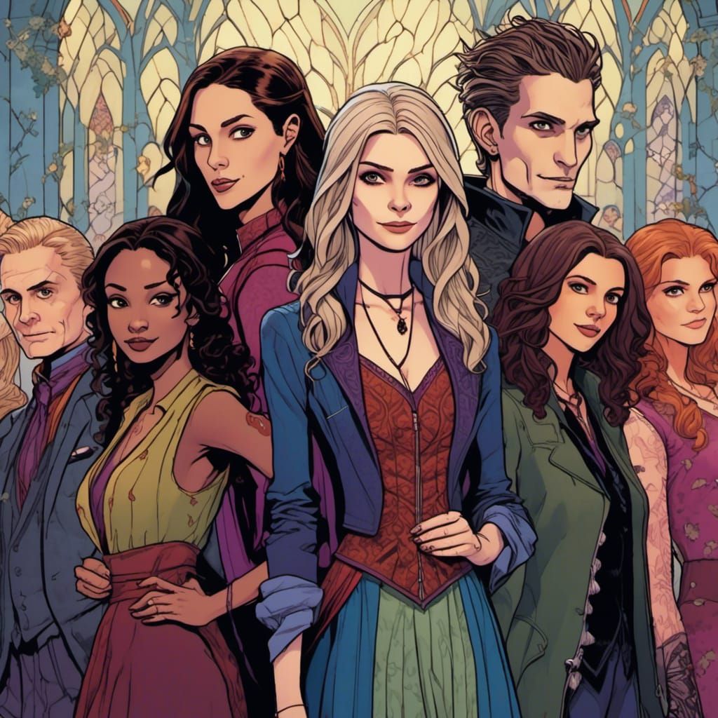 Drusilla, Spike, and Willow from Buffy