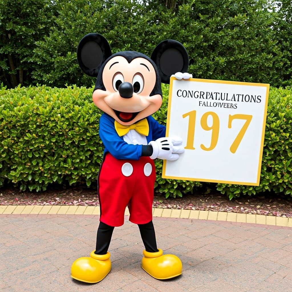 Mickey Mouse Congratulatory Celebration Image