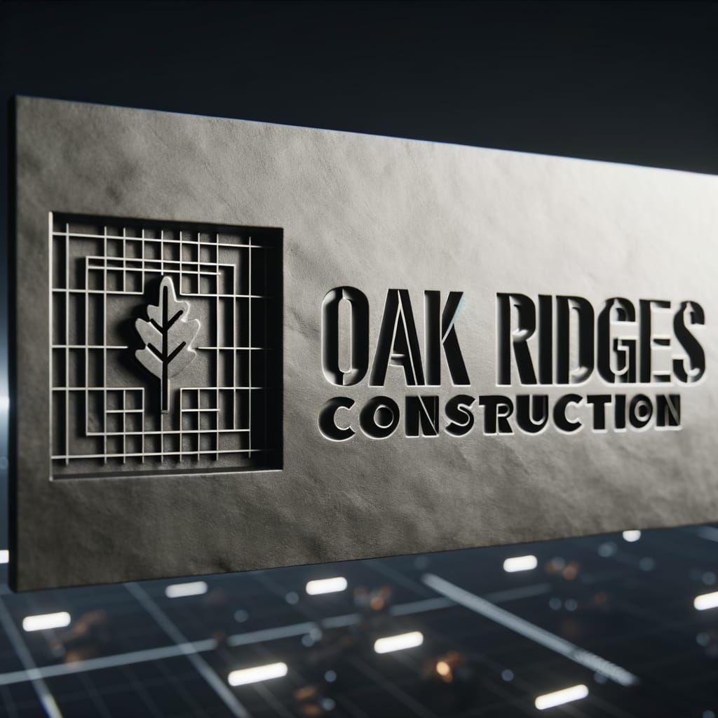 Oak Ridges Construction Wordmark Logo Design