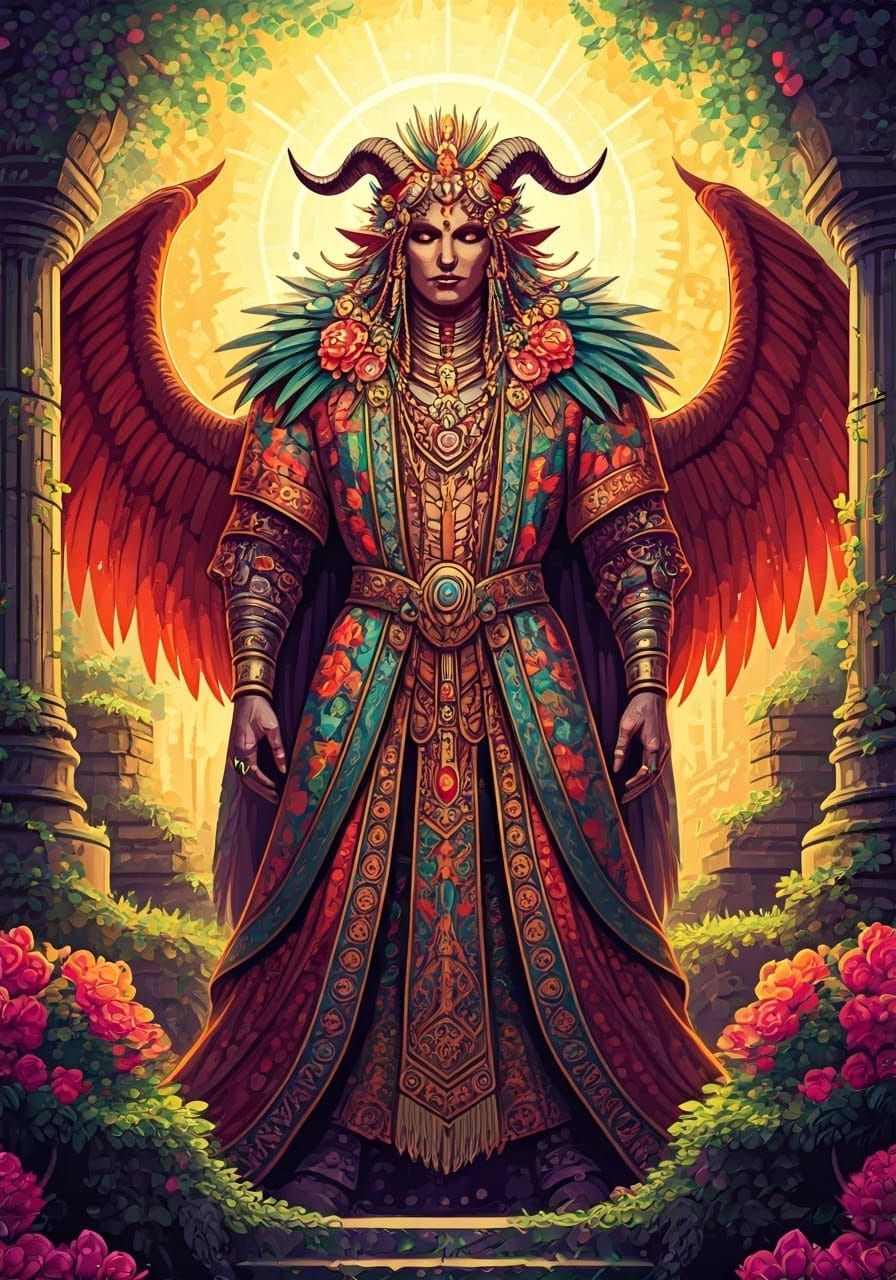 Surreal Demon Reveals Fantastical Ancient Ruins in Glowing H...