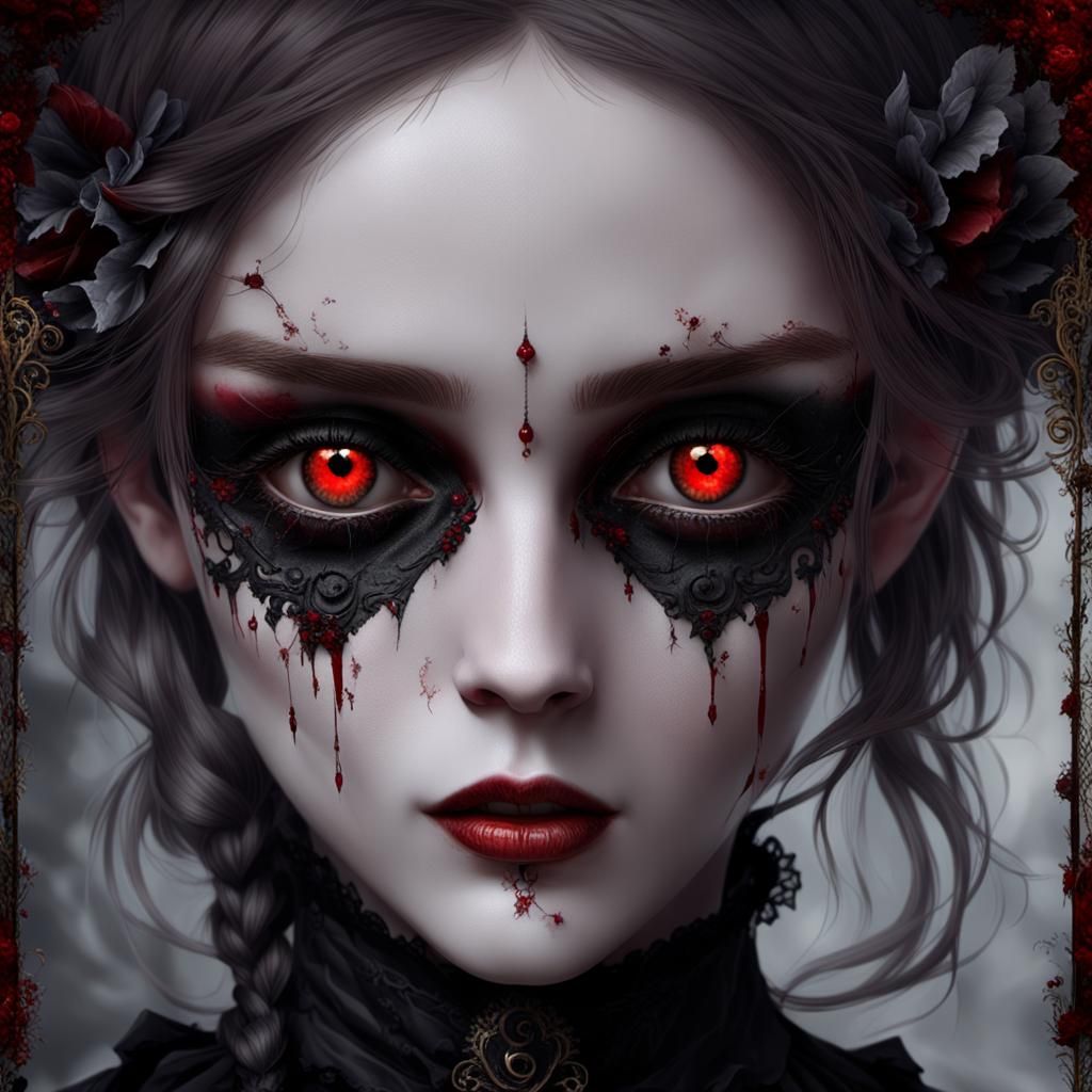 Ethereal Vampire in Gothic Elegance