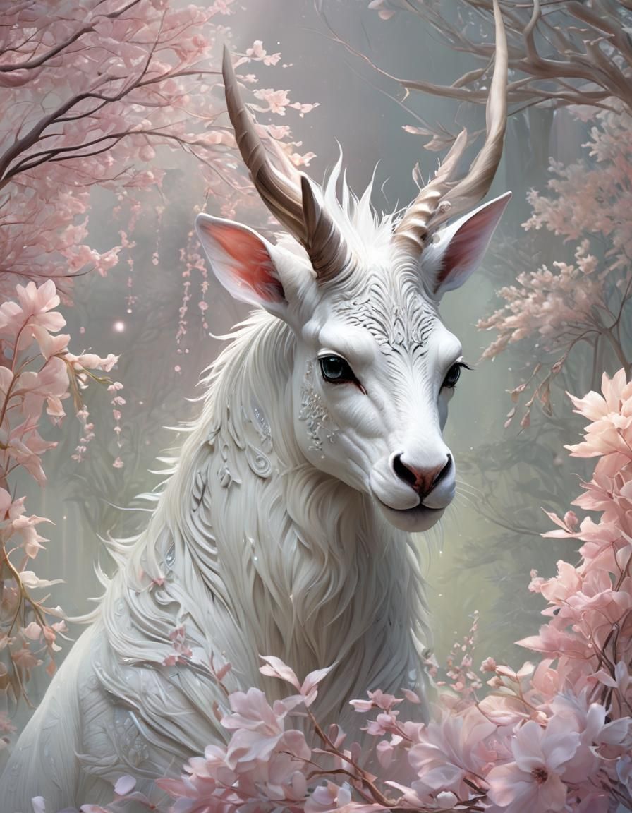 Ethereal Fantasy Creature in Soft Pastel Colors