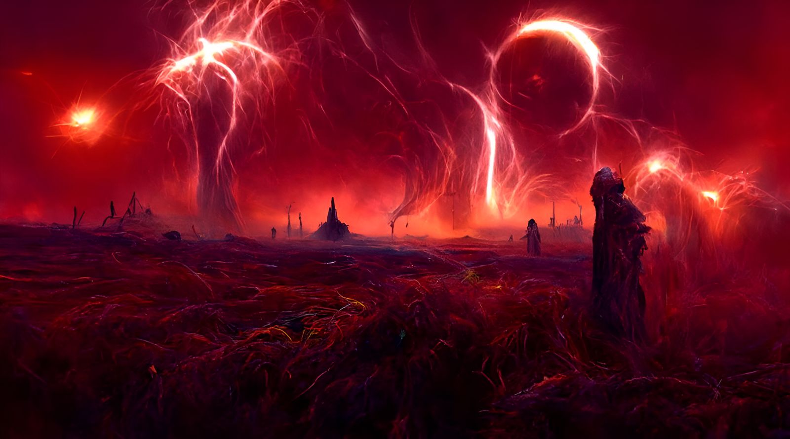 Sci-Fi Apocalypse on Alien World, Digital Art