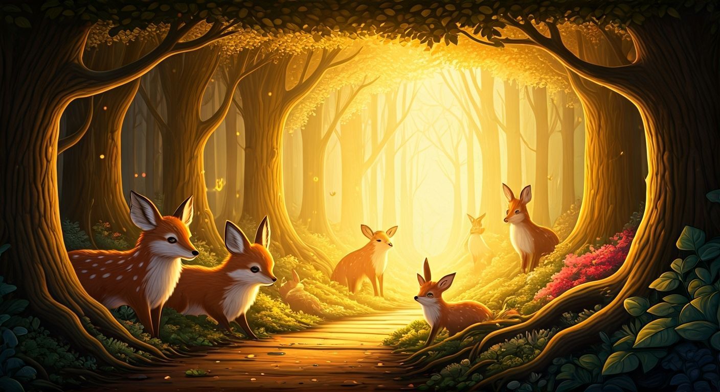 Paper Play. A magical forest.