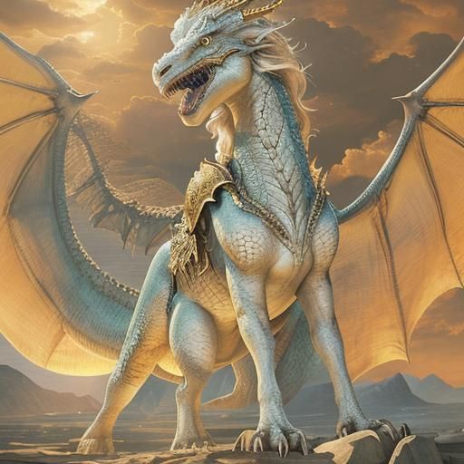 Daenerys Targaryen in Liberated City with Dragons