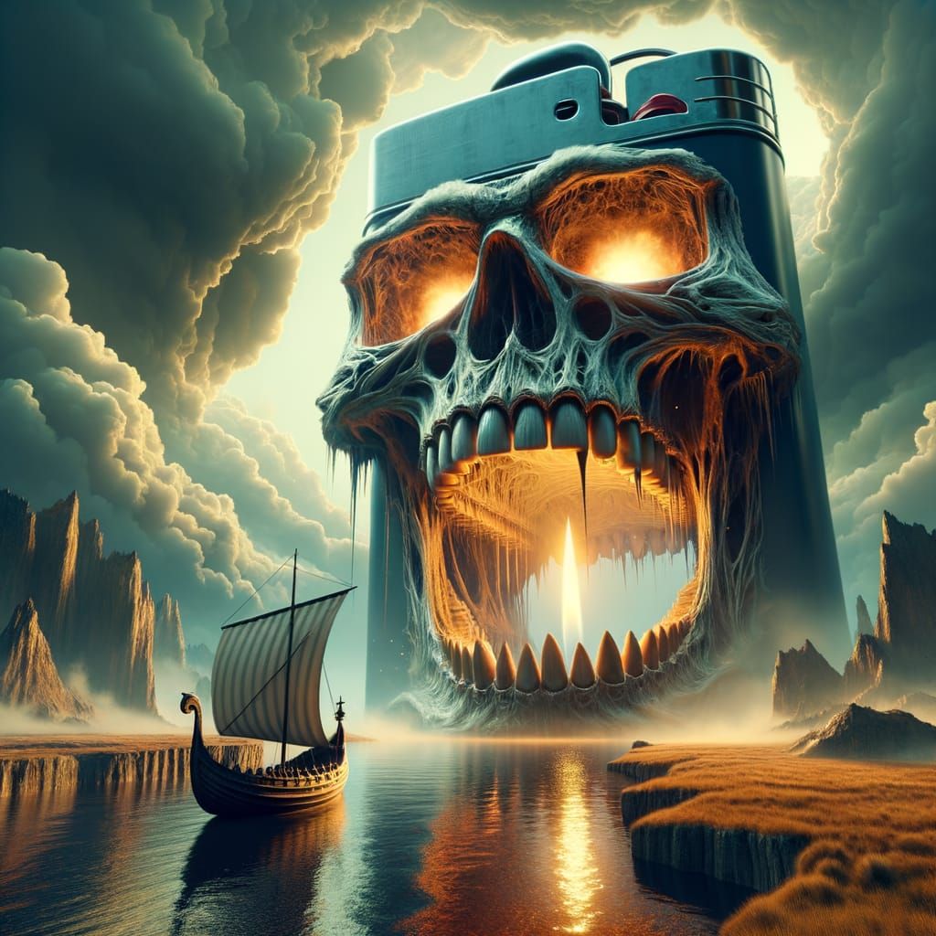 Surreal Pirate Lighter Directs Viking Ship