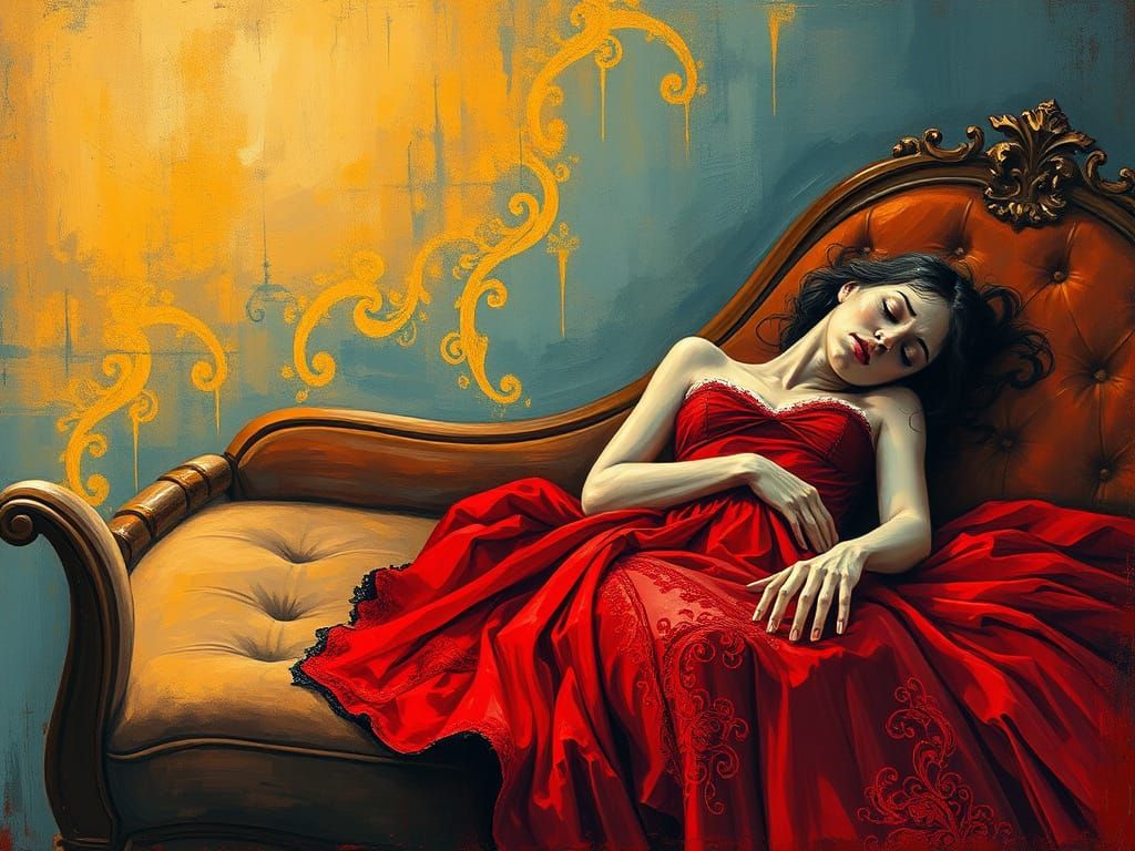 Heartbroken Valentine's Day Woman in Golden Light