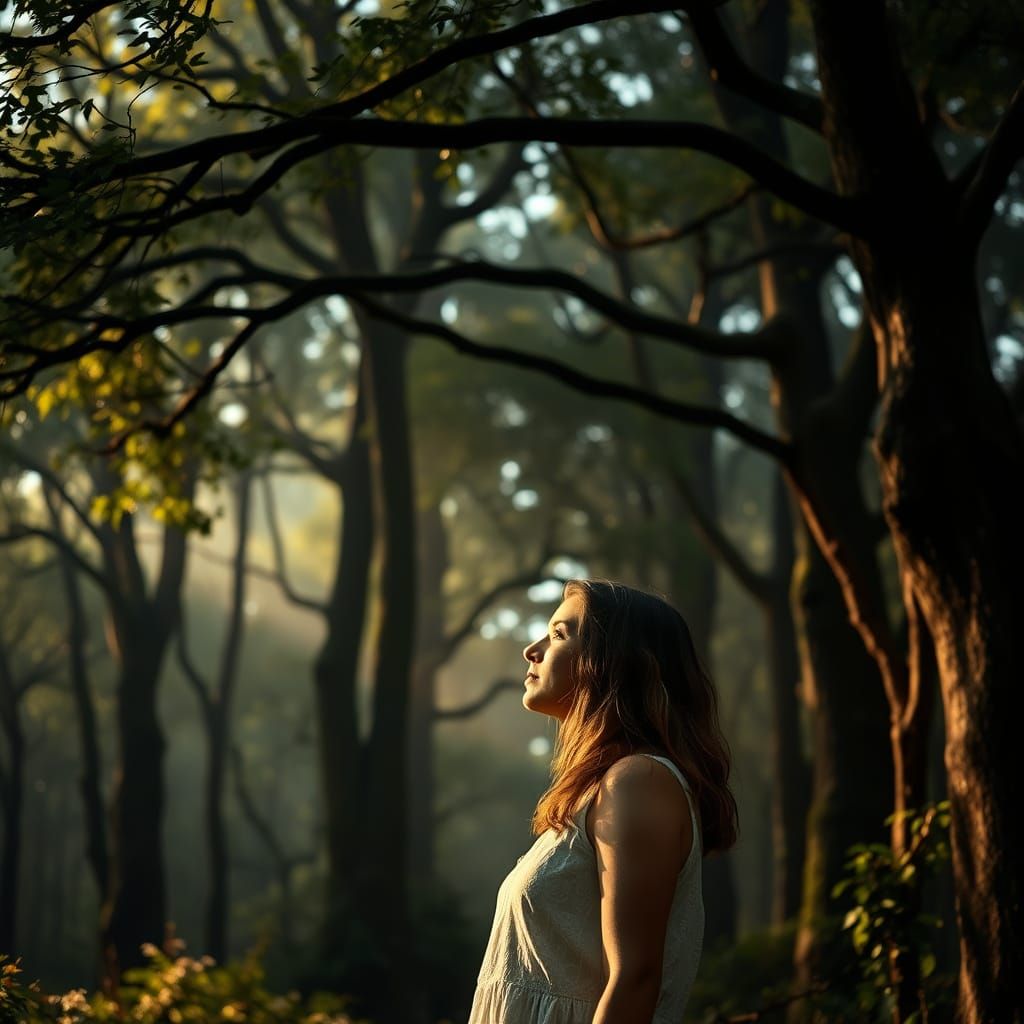 Lush Forest Dreamscape in Hyperrealistic Style