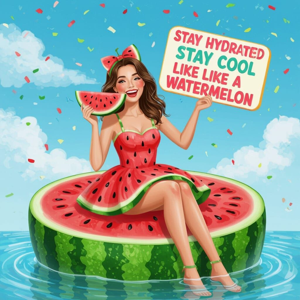 “Watermelon Vibes: Stay Cool & Sweet