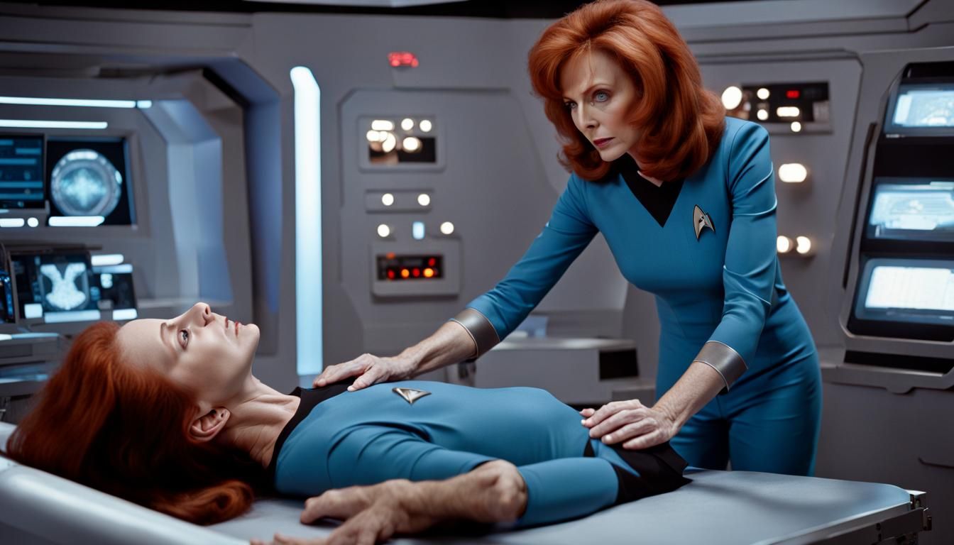 Dr. Crusher struggles to figure out why the crew is unstably...