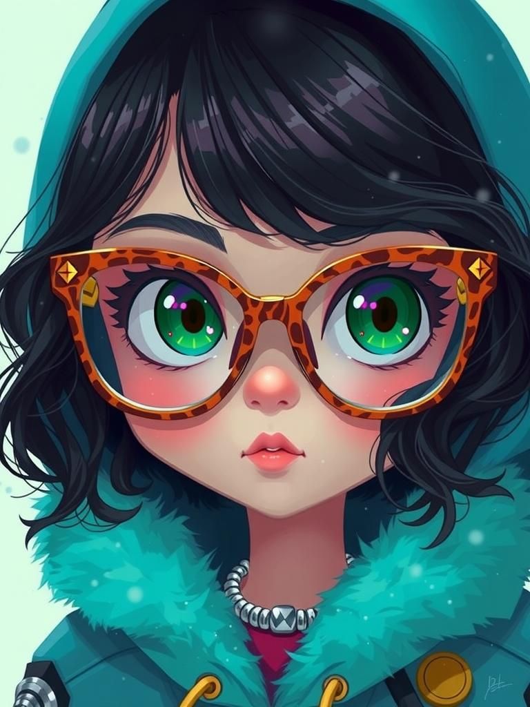 Cute leopard glasses for Yuyu