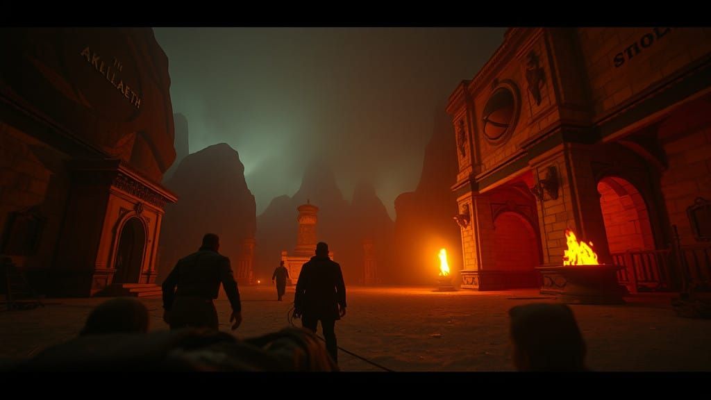 Cinematic Fantasy Film Still in 1979 Retro Style