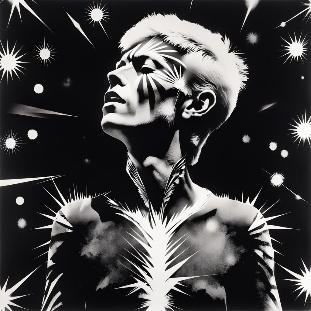 Abstract Photogram in Black and White