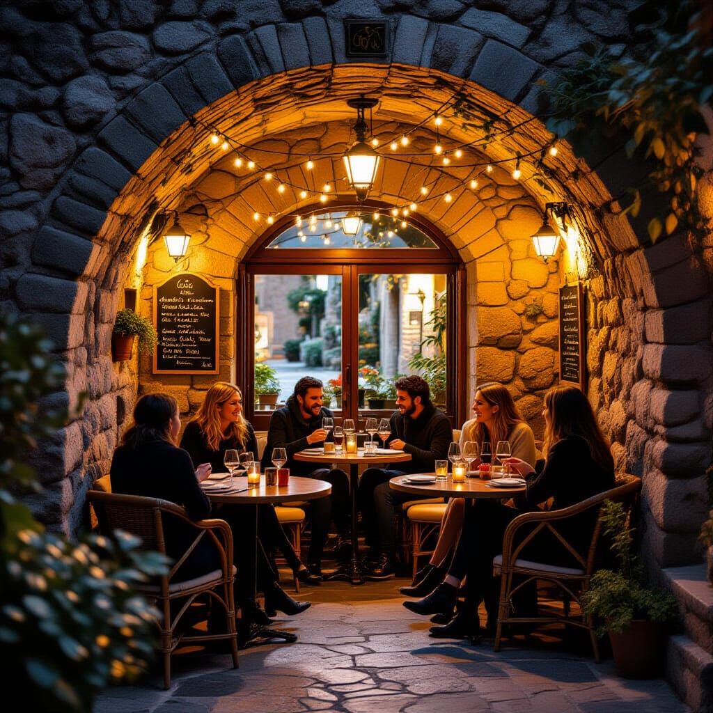 Enoteca Carved in Rock, Slim Aarons Style