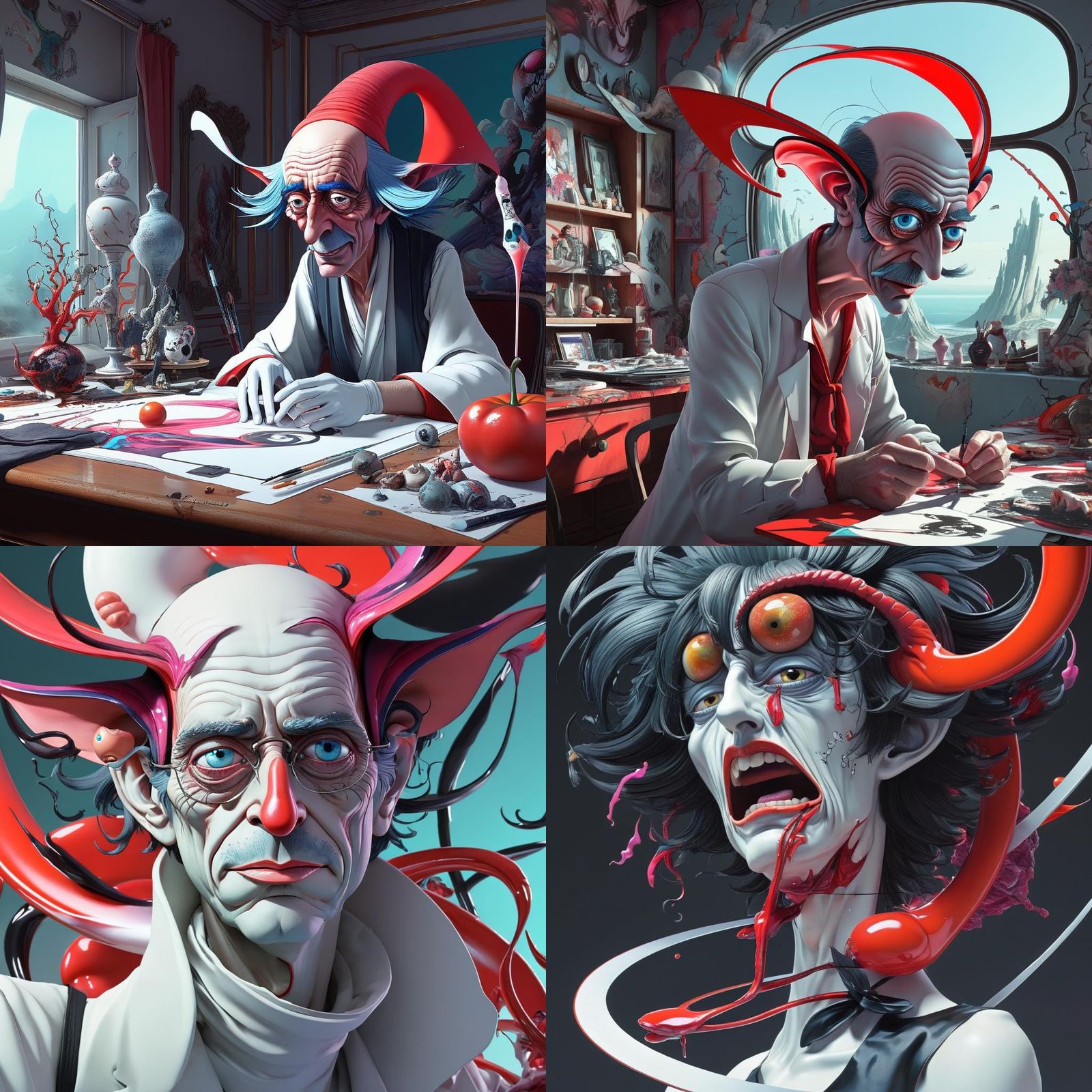 Surreal Escher-Inspired Illusion in Scarfe Style