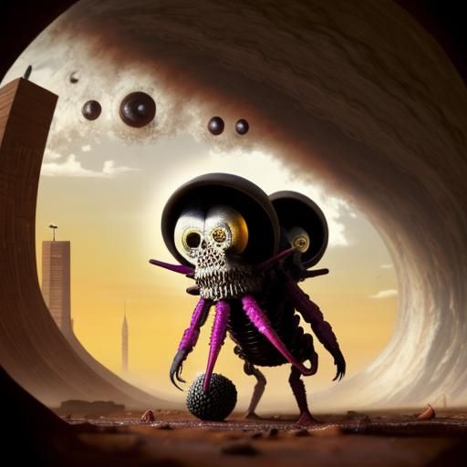 Microscopic Organic Civilization in Surreal Style