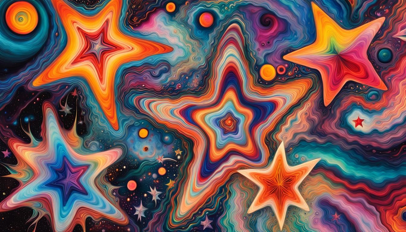 Psychedelic Swirling Plasma Stars in Mixed Media