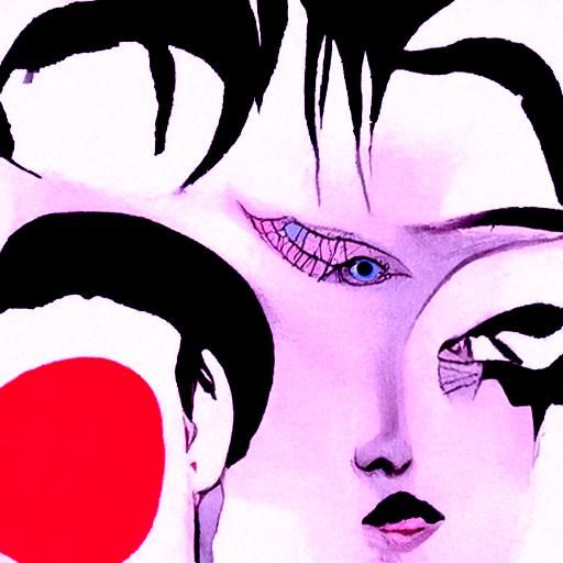 Surreal Horror Portrait in Manga Style