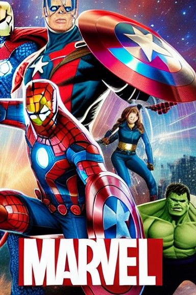 Dynamic Marvel Universe Illustration