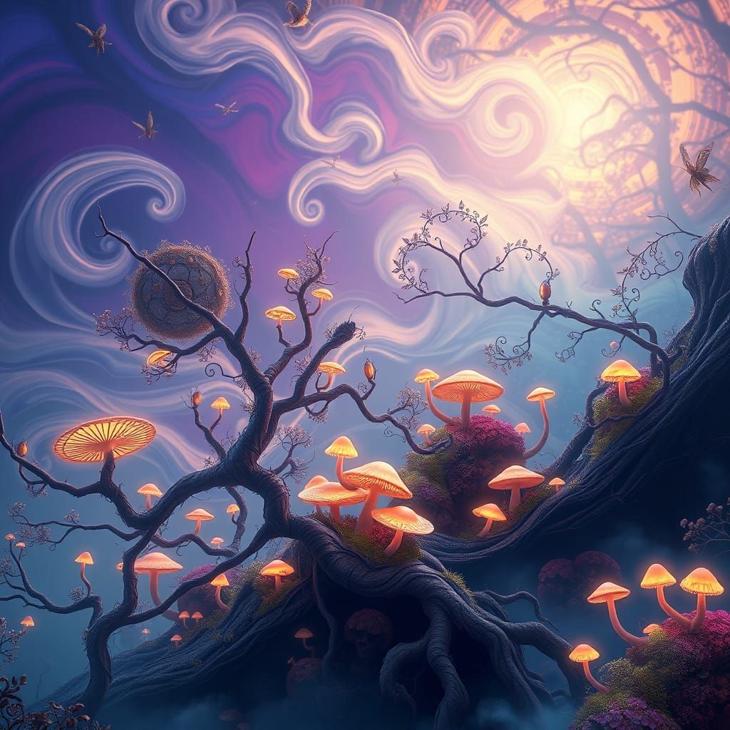 Ethereal Dreamworld in Vibrant, Rich Colors